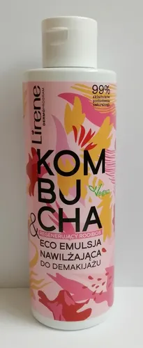 Lirene Dermoprogram Kombucha & Regenerujący Rooibos, Eco emulsja  nawilżająca do  demakijażu