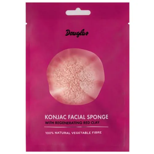 Douglas Collection Konjac Facial Sponge with Regenerating Red Clay (Gąbka do mycia twarzy z czerwoną glinką)