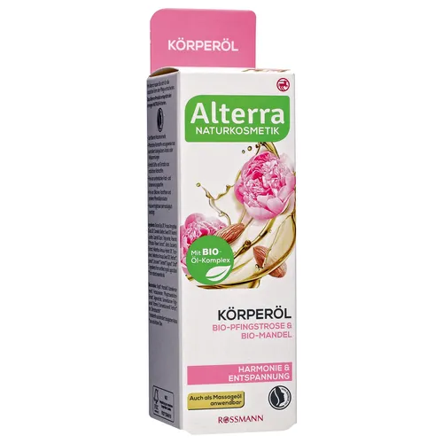 Alterra Korperol, Bio - Pfingstrose & Bio Mandel (Olejek do ciała 'Piwonia bio & migdały bio')