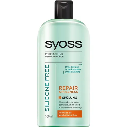 Syoss Silicone Free, Repair & Fullness, Shampoo (Szampon do włosów normalnych po zniszczone)