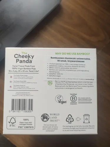 The Cheeky Panda Facial Tissue (Chusteczki do twarzy) - 3