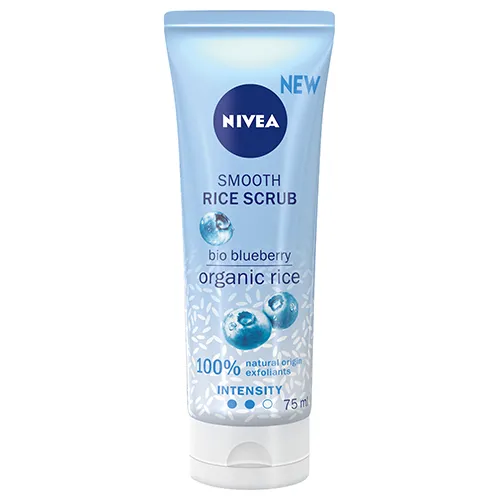 Nivea Smooth Rice Scrub (Peeling ryżowy do twarzy z BIOborówkami)