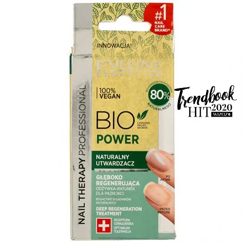 Eveline Cosmetics Nail Therapy professional, Bio Power, Naturalny utwardzacz odżywka-ratunek dla paznokci `Głęboka regeneracja` - 1