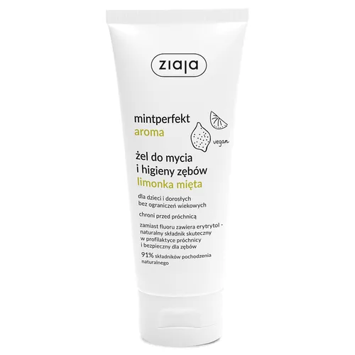 Ziaja Mintperfekt Aroma, Żel do mycia i higieny zębów `Limonka i mięta`