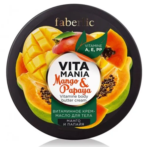 Faberlic Vitamania, Witaminowy krem-masło do ciała `Mango i papaja`
