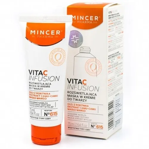 Mincer Pharma Vita C Infusion, Rozświetlająca maska do twarzy w kremie No. 615