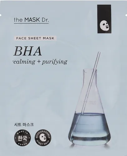 Action The Mask Dr., BHA Calming + Purifying Face Sheet Mask (Maska w płachcie z kwasami BHA)