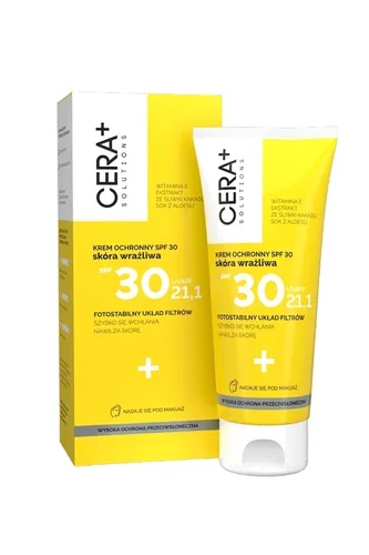 CERA+ Solutions Krem ochronny do skóry wrażliwej SPF30