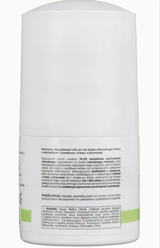 beBIO Naturalny dezodorant roll-on `Bambus i trawa cytrynowa` - 2