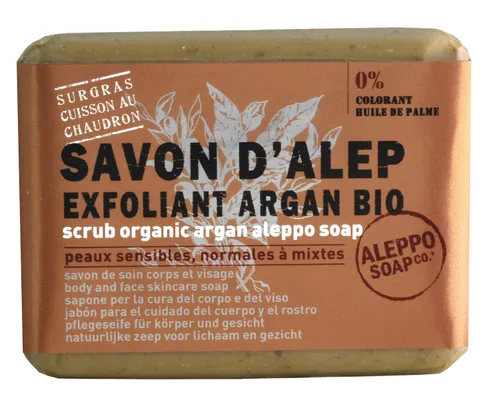 Aleppo Soap Co. Savon d'Alep Exfoliant Argan (Mydło Aleppo arganowe)