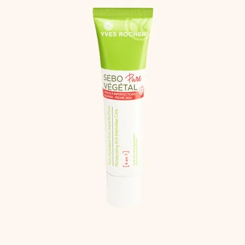 Yves Rocher Sebo Pure Vegetal,  4-in-1 Moisturizing Blemish Care (Krem nawilżający przeciw niedoskonałościom 4w1)