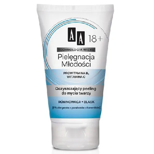 AA Technologia Wieku 18+ Pielęgnacja Młodości, Oczyszczający peeling do mycia twarzy