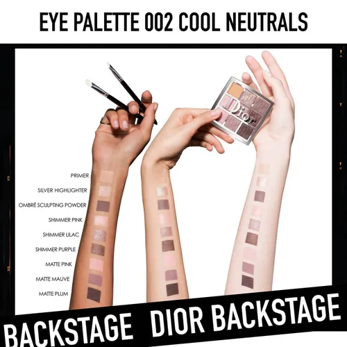 Christian Dior Backstage, Eye Palette 002 Cool Neutrals (Paleta cieni do powiek) - 4
