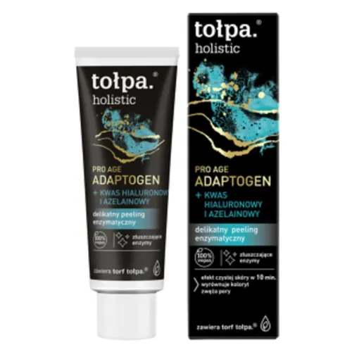 Tołpa Holistic, Pro Age Adaptogen + Kwas azelainowy, Delikatny peeling enzymatyczny