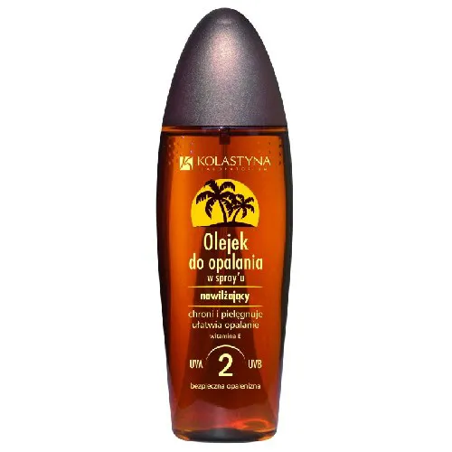 Kolastyna Nawilżający olejek do opalania w spray`u (SPF 2 i SPF 5, niska ochrona)