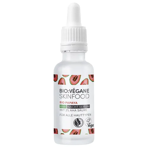 Bio Vegane Skinfood Bio Papaya, AHA Nacht Serum (Serum na noc z kwasami AHA)