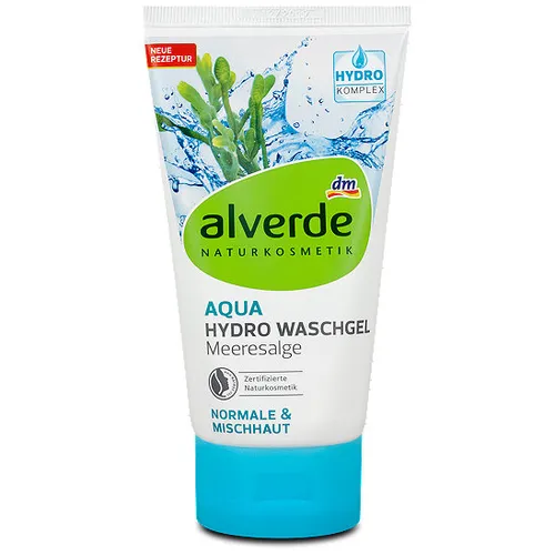 Alverde Aqua, Hydro Waschgel Meeresalge (Żel do mycia twarzy z algami) - 2
