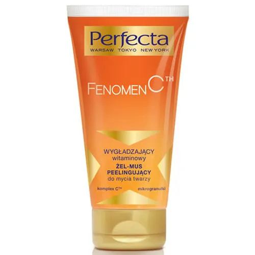 Perfecta Fenomen C, Wygładzający witaminowy żel - mus peelingujący do mycia twarzy