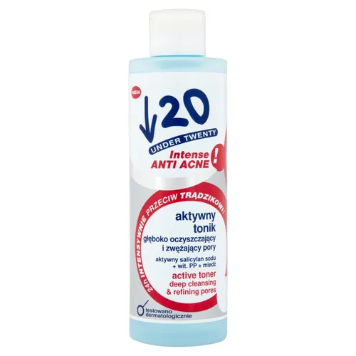 Under Twenty Anti! Acne Intense, Aktywny tonik głęboko oczyszczający