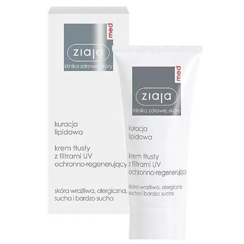 Ziaja Med, Kuracja Lipidowa, Krem tłusty z filtrami UV ochronno - regenerujący
