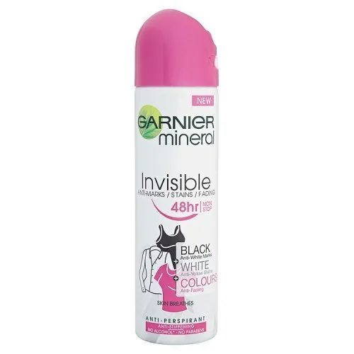 Garnier Mineral Deodorant, Invisible 48h Anti - Marks Spray (Antyperspirant przeciw plamom w sprayu (nowa wersja))