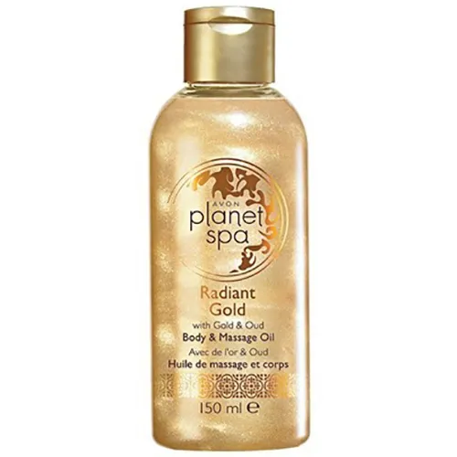 Avon Planet Spa, Radiant Gold, Body & Massage Oil with Gold & Oud (Rozświetlający olejek do ciała i masażu z drobinkami złota i olejkiem Oud)