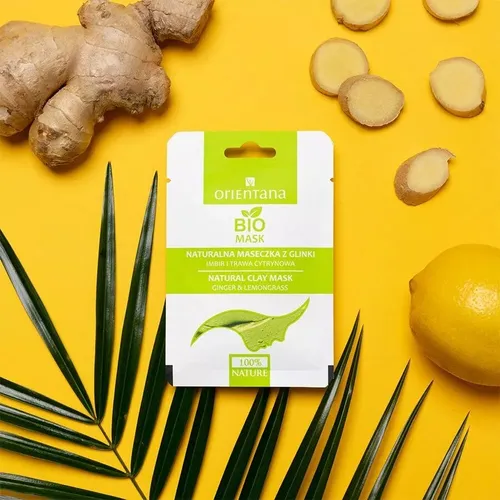 Orientana Bio Mask, Naturalna Maseczka z glinki  `Imbir i trawa cytrynowa` - 2