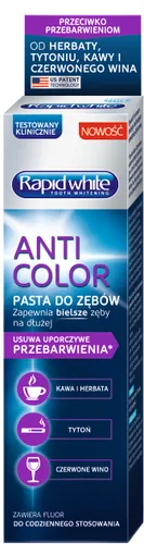 Rapid White Anti Color Toothpaste (Pasta do zębów usuwająca przebarwienia)