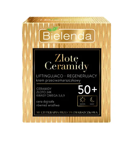 Bielenda Złote Ceramidy, Liftingująco-regenerujący krem przeciwzmarszczkowy 50+