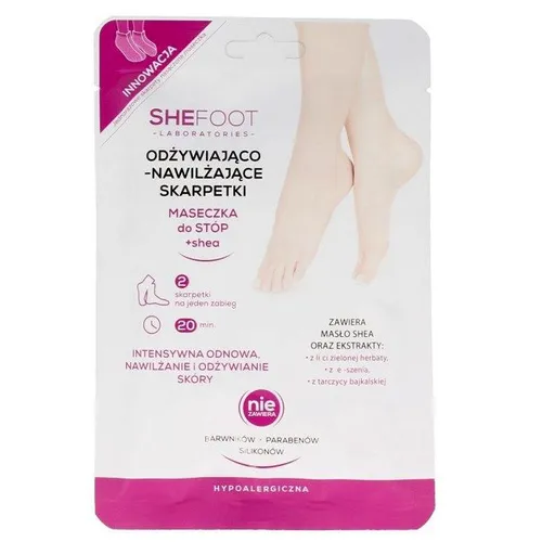 SheFoot Odżywiająco-nawilżające skarpetki z maseczką do stóp z shea - 1
