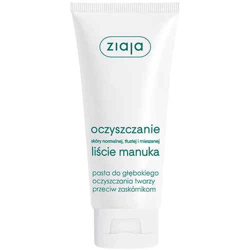 Ziaja Oczyszczanie - Liście Manuka, Pasta do głębokiego oczyszczania przeciw zaskórnikom