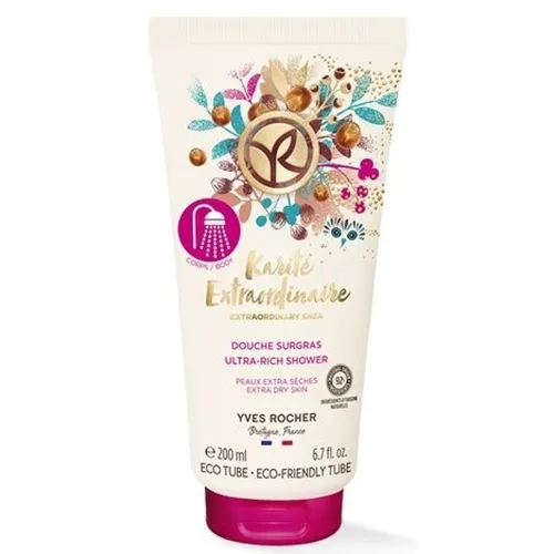 Yves Rocher Karite Douche Surgras, Ultra-Rich Shower (Kremowy żel pod prysznic do skóry bardzo suchej  z  masłem karite) - 3