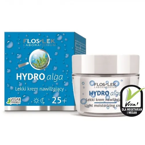 Floslek Hydro Alga, Lekki krem nawilżający na dzień i na noc 25+