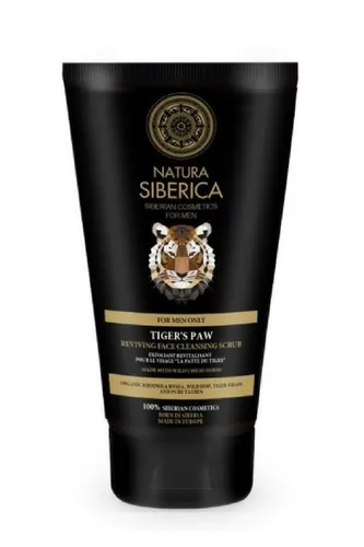 Natura Siberica For Real Men Only, Orzeźwiający scrub do twarzy `Łapa tygrysa`