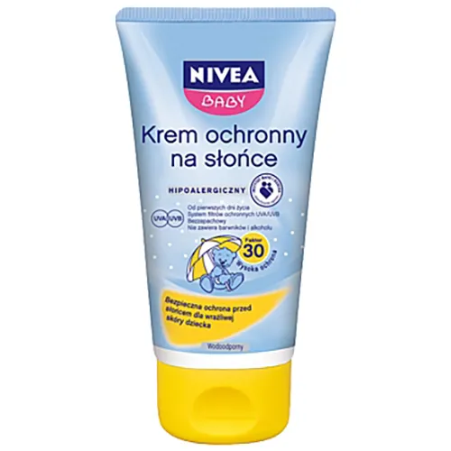 Nivea Baby,  Krem ochronny na słońce hipoalergiczny z faktorem ochronnym 30