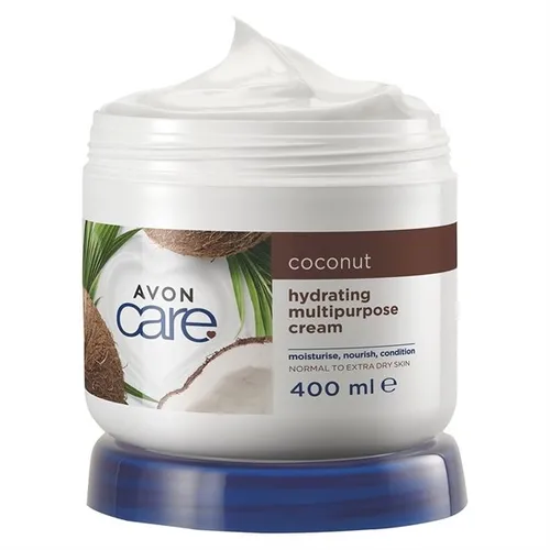 Avon Care, Restoring Moisture with Coconut Oil, Hydrating Multipurpose Cream Face Hand & Body (Intensywnie regenerujący krem do ciała, twarzy i rąk z olejem kokosowym) - 1