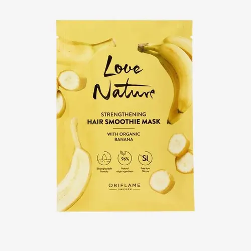Oriflame Love Nature, Strengthening Hair Smoothie Mask with Organic Banana (Wzmacniająca maska do włosów z organicznym bananem)