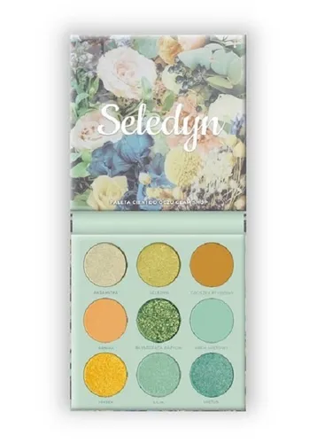 Glam Shop Kolekcja Kwiatowa, GlamBOX,  Paleta 9 cieni do powiek `Seledyn` - 2
