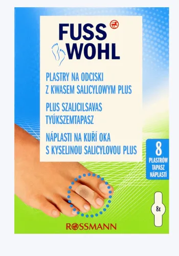 Fusswohl Plastry na odciski z kwasem salicylowym plus - 1