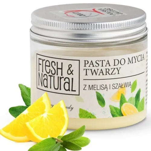 Fresh&Natural Pasta do mycia twarzy z melisą i szałwią - 2