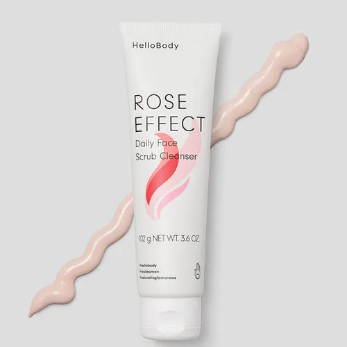 HelloBody Rose Effect, Daily Face Scrub Cleanser (Oczyszczający scrub do twarzy)