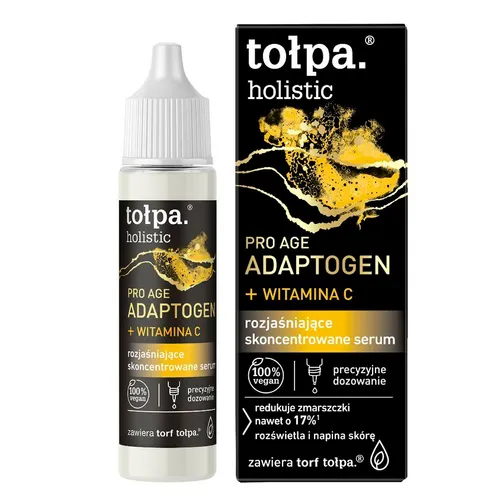 Tołpa Holistic, Pro Age Adaptogen + Witamina C, Rozjaśniające skoncentrowane serum