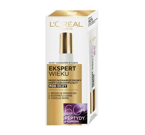 L'Oreal Paris Ekspert Wieku, Przeciwzmarszczkowy krem odbudowujący pod oczy 60+