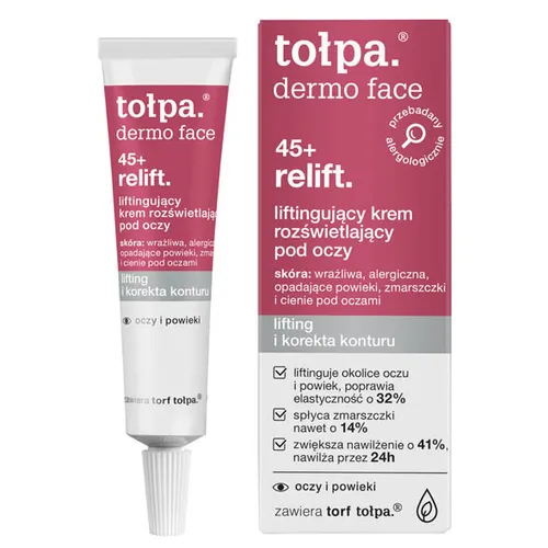 Tołpa Dermo Face, 45+ Relift, Liftingujący krem rozświetlający pod oczy