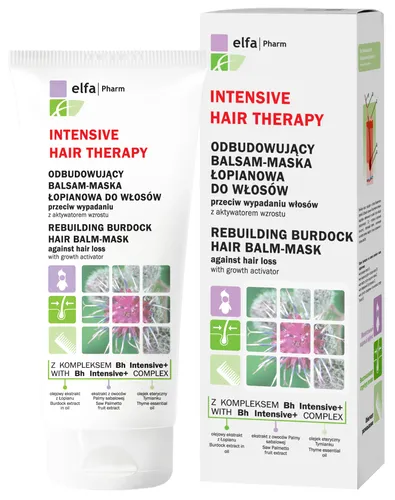 Elfa Pharm Intensive Hair Therapy, Odbudowujący balsam-maska łopianowa do włosów przeciw wypadaniu włosów