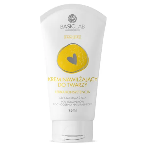 BasicLab Dermocosmetics Famillias, Krem nawilżający do twarzy lekka konsystencja