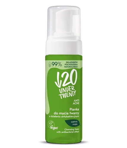 Under Twenty Vegan, Pianka do mycia twarzy `Anti - Acne`