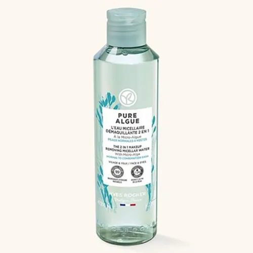 Yves Rocher Pure Algue, l'Eau Micellaire Demaquillante 2 en 1 (Płyn micelarny  2 w 1 z mikroalgą)