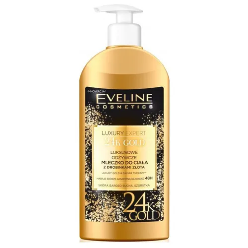 Eveline Cosmetics Luxury Expert, 24k Gold, Luksusowe odżywcze mleczko z drobinkami złota skóra bardzo sucha