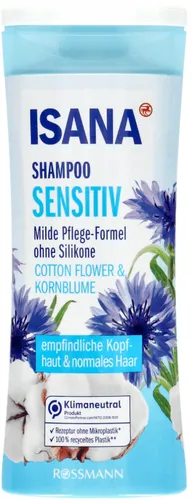 Isana Cotton Flower & Kornblume Shampoo (Szampon do wrażliwej skóry głowy i włosów normalnych `Sensitive`) - 1